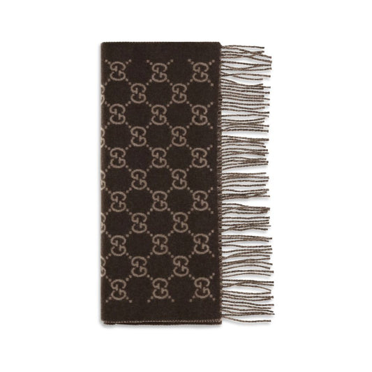 Gucci Brown Cashmere Scarf
