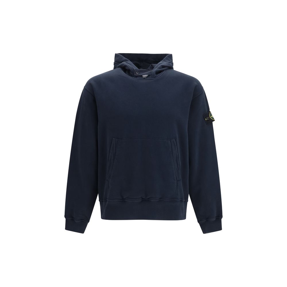 Stone Island Blue Cotton Sweatshirt