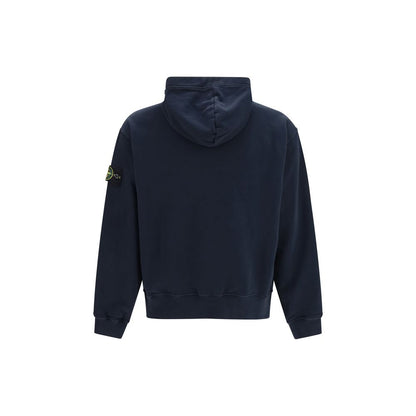 Stone Island Blue Cotton Sweatshirt