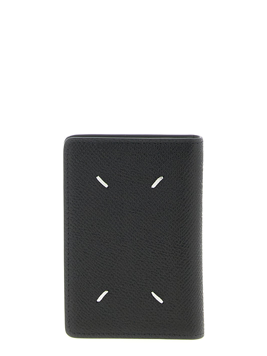 Cardholder Card Case by Maison Margiela for unisex in calfskin leather black features a sleek silhouette, showcasing the sleek design of the Calfskin Leather Cardholder Card Case with functional card-organization for a premium look.