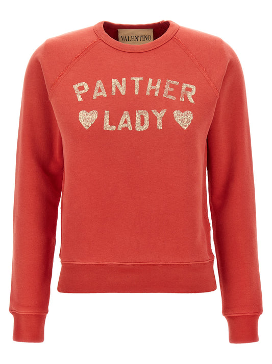 Sweatshirt by Valentino Garavani for women in cotton multicolor, red & print features an magnificent silhouette, showcasing a sophisticated crew neckline and detail for a truly magnificent finish.