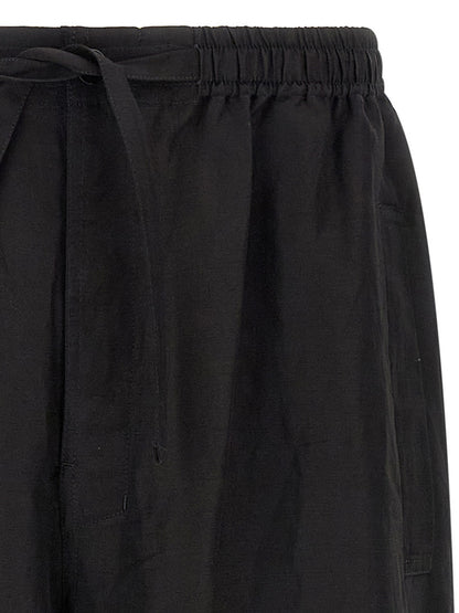 Lemaire Black Linen Casual Pants