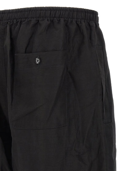 Lemaire Black Linen Casual Pants
