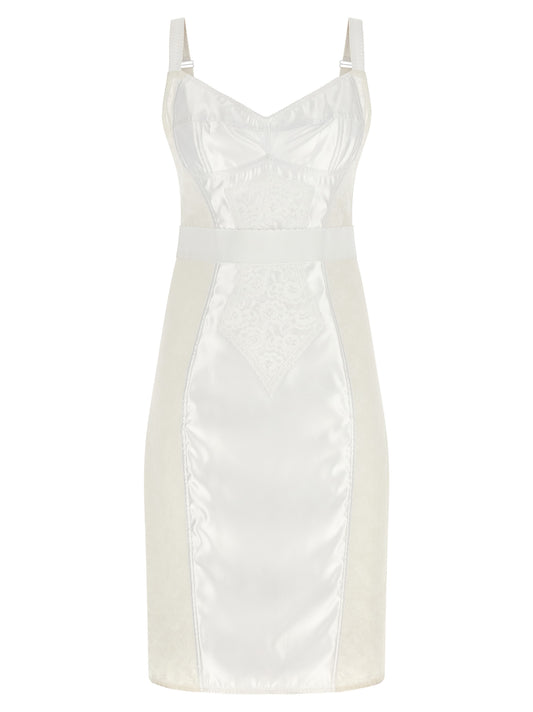 Dolce & Gabbana White Polyamide Midi Dress