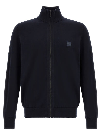 Hugo Boss Blue Cotton Cardigan