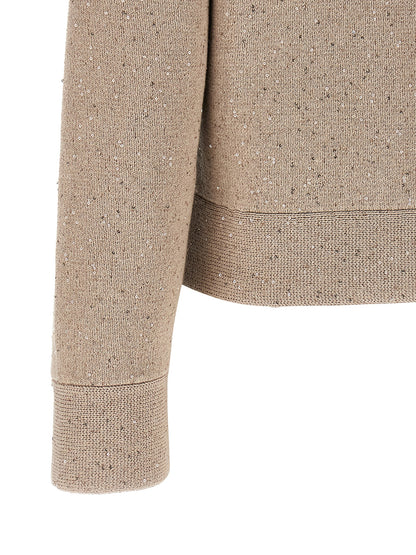 Brunello Cucinelli Beige Cotton Cardigan