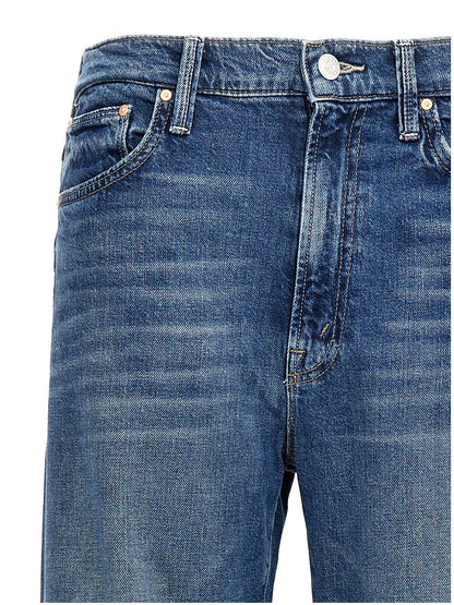 Jeans by Mother Denim for women in denim cotton blue features an sophisticated and straight-leg & wide with a precise long, creating a sophisticated and sophisticated silhouette.