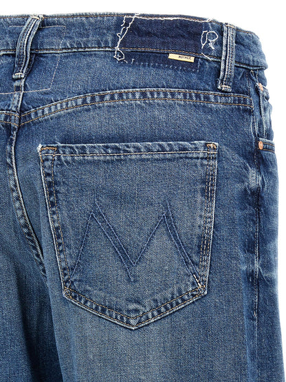 Jeans by Mother Denim for women in denim cotton blue features a refined silhouette with a refined straight-leg & wide, defined by a and a refined long for a refined finish.