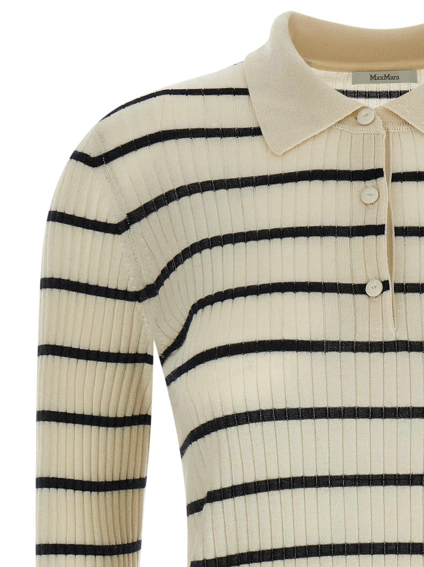 Max Mara Blue Cashmere Polo Shirt