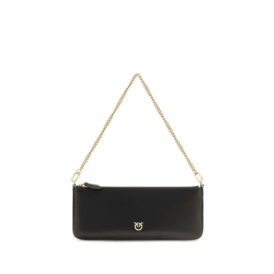PINKO Love Birds Bos Taurus Calf Leather & Plexiglass Wallet - Black Gold Signature