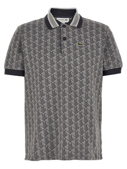 Lacoste Gray Polyester Polo Shirt