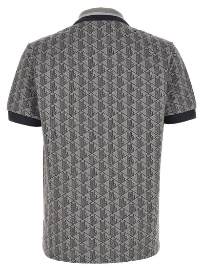 Lacoste Gray Polyester Polo Shirt