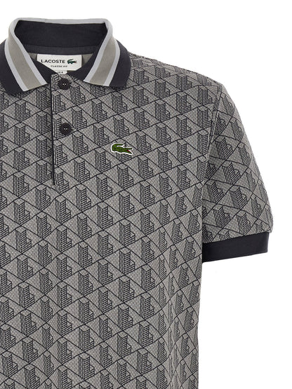 Lacoste Gray Polyester Polo Shirt