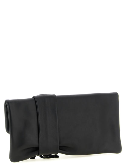 Jimmy Choo Black Lamb Leather Clutch Bag