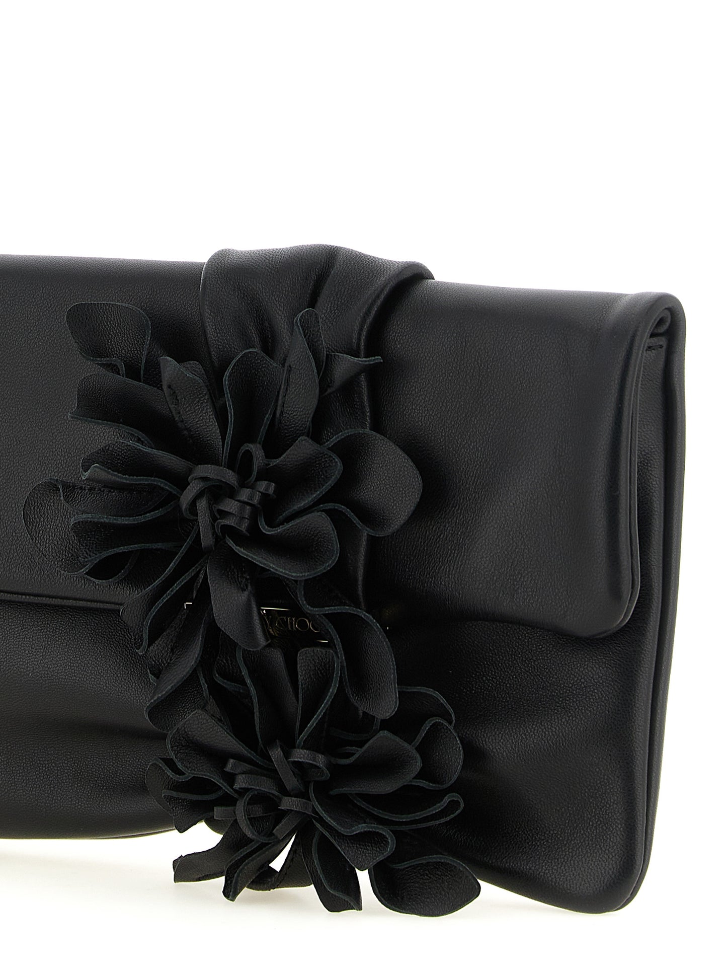 Jimmy Choo Black Lamb Leather Clutch Bag