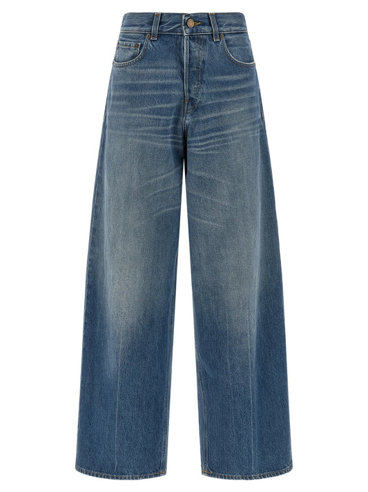 Jeans by Haikure for women in cotton denim blue features an sophisticated and relaxed-fit & wide with a precise long, creating a sophisticated and sophisticated silhouette.