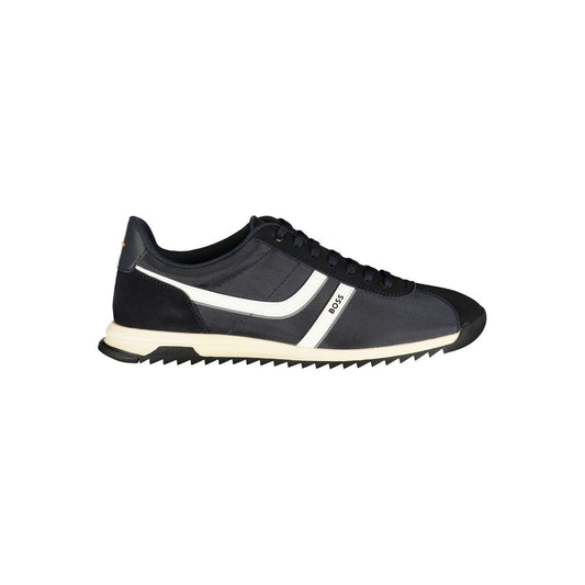 Hugo Boss Men's Athletic Polyester & Polyurethane Sneakers - Blue White