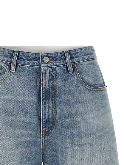 MM6 Maison Margiela Blue Cotton Bermuda Shorts