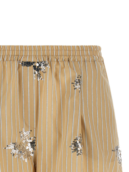LE TWINS Beige Cotton Bermuda Shorts