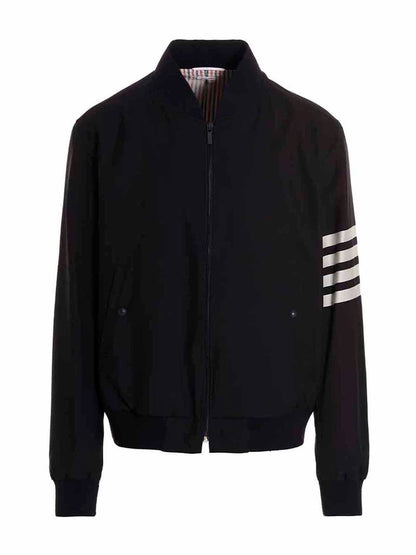 Thom Browne Blue Wool Bomber