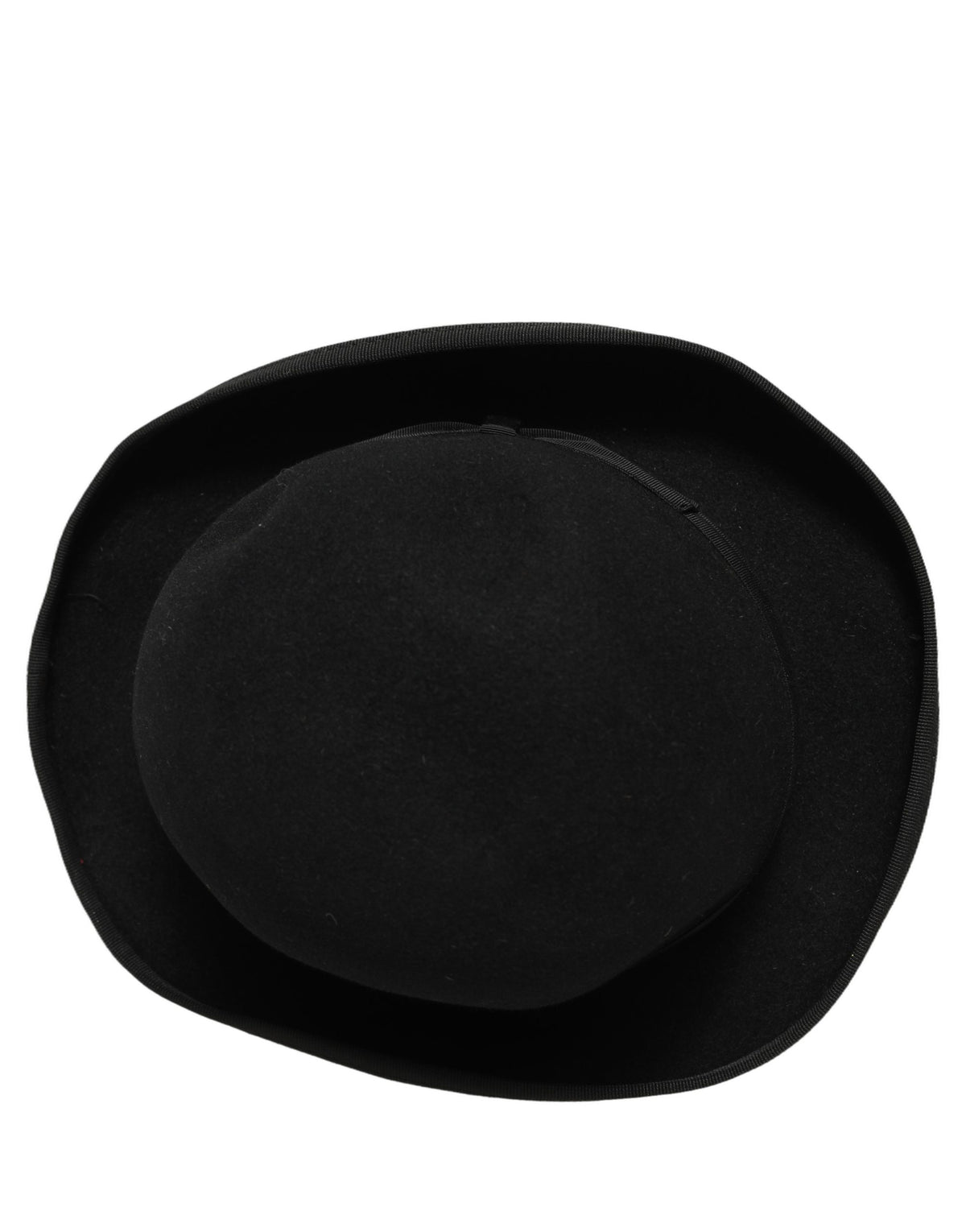 Dolce & Gabbana Fedora Ribbon Felt Polyester & Rabbit Fur Bowler Hat - Black