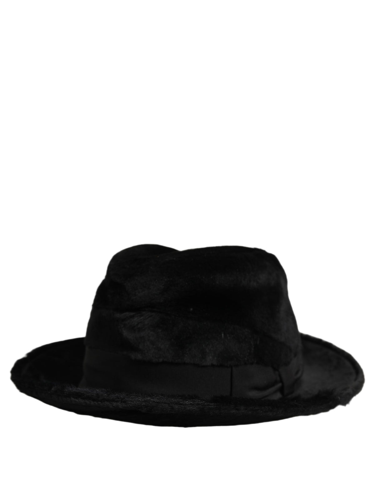 Dolce & Gabbana Fedora Leather Rabbit Fur & Silk - Black
