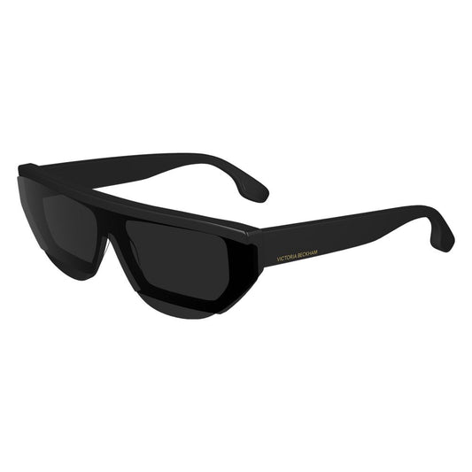 Sunglasses by Victoria Beckham for women in metal and black featuring an opulent browline full-rim frame design with a sophisticated black coloured frame finish and high-performance non-polarized category-3-dark-tint lens.