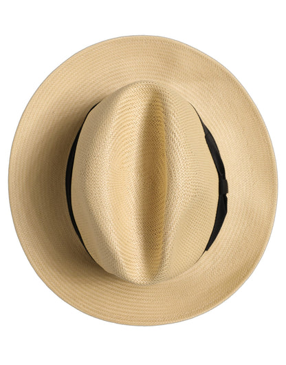 Dolce & Gabbana Fedora Ribbon Paper & Straw Panama Hat - Beige Black
