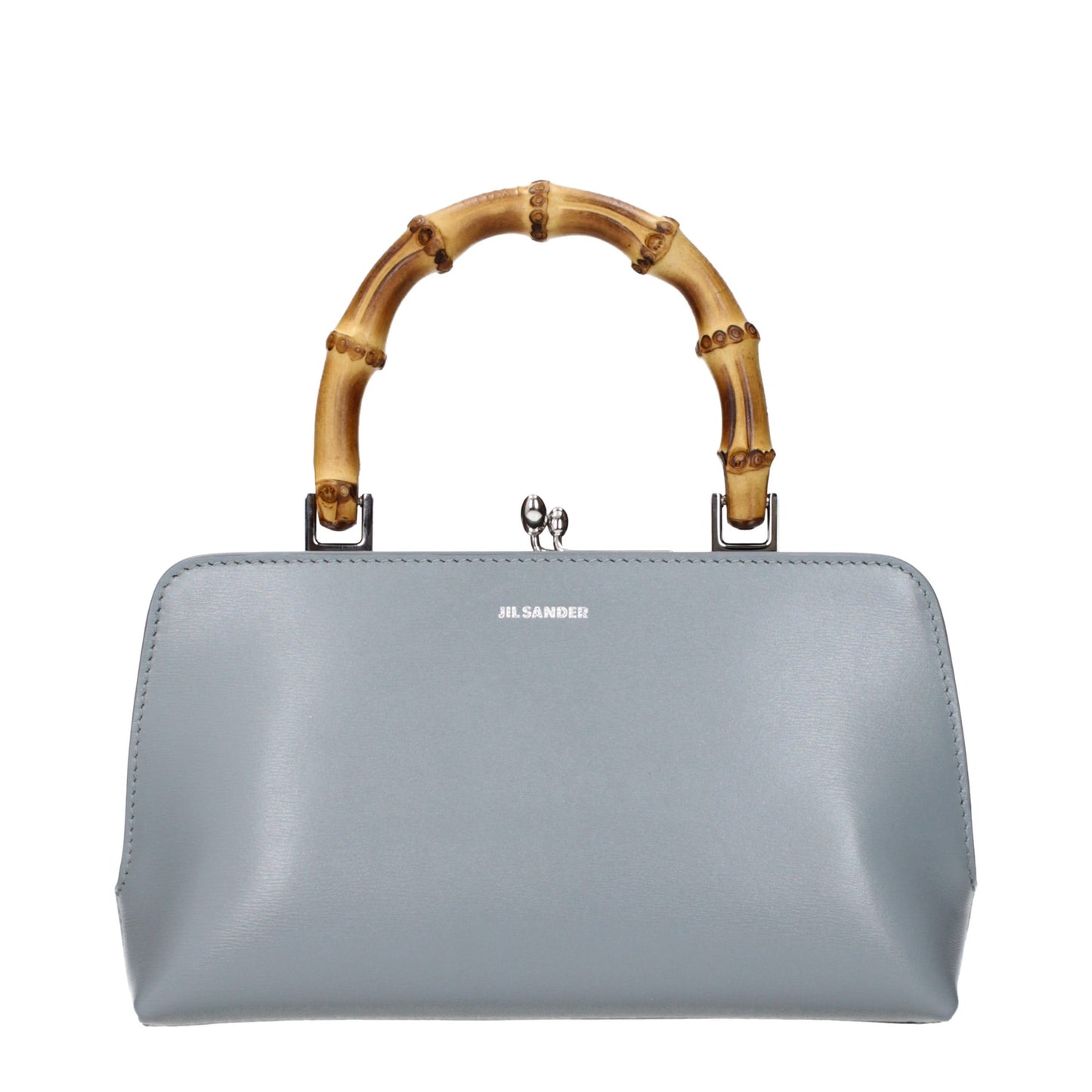 This Handbag by Jil Sander for women in leather and gray presents a sculptural silhouette featuring a secure , ample , and versatile for a sculptural finish.