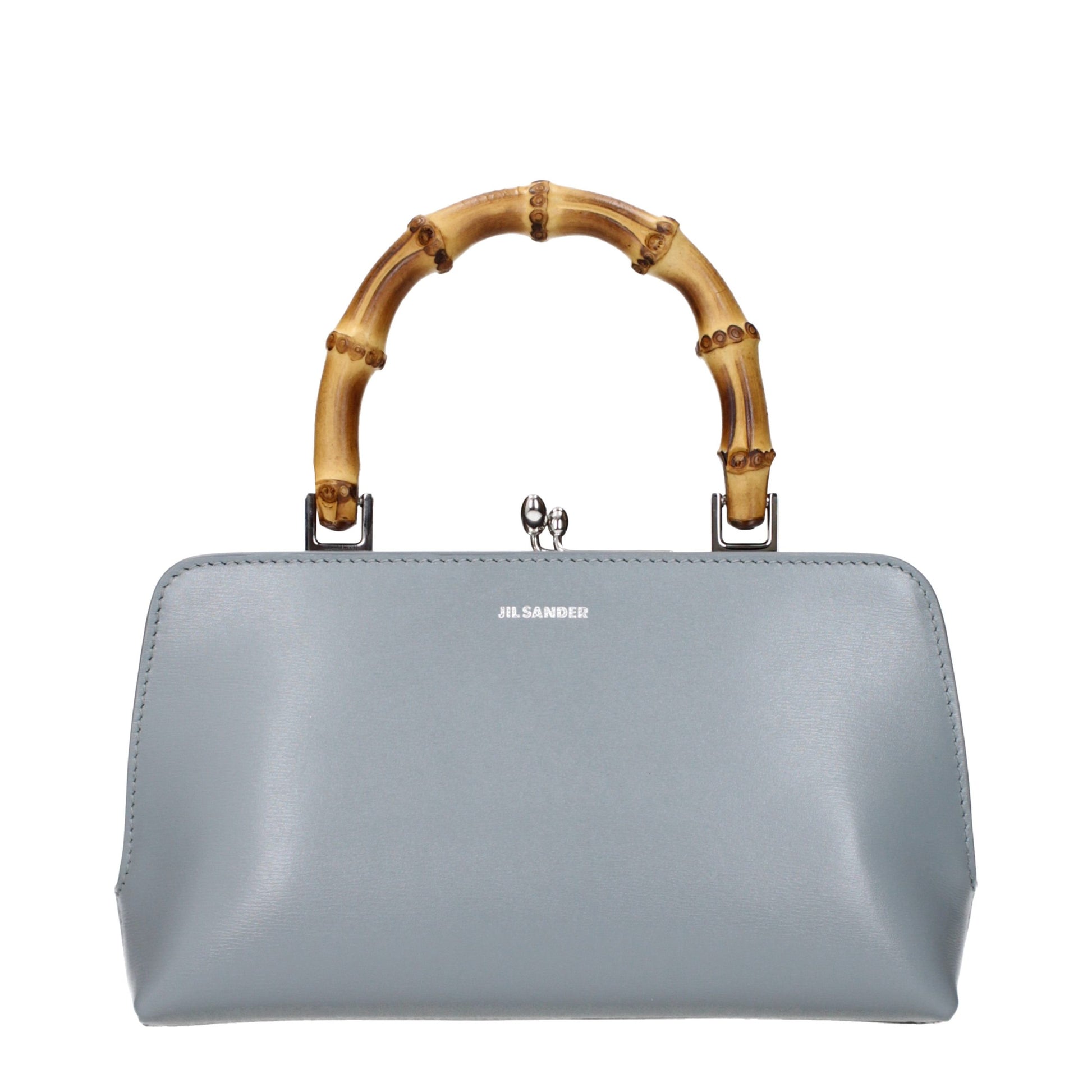This Handbag by Jil Sander for women in leather and gray presents a sculptural silhouette featuring a secure , ample , and versatile for a sculptural finish.
