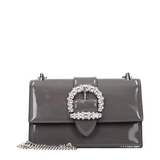 Shoulder Bag by Jimmy Choo for women in ostrich leather gray features a effortless chic silhouette with a secure , ample , and versatile shoulder-strap for a effortless chic finish.