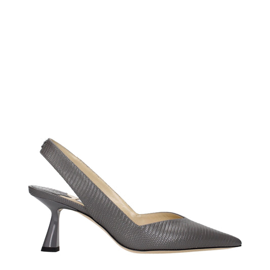 High-Heel Sandals Pumps Heels by Jimmy Choo for women in leather gray features a effortlessly chic Women's Leather High-Heel Sandals Pumps Heels design with a sophisticated high-heel and elegant .