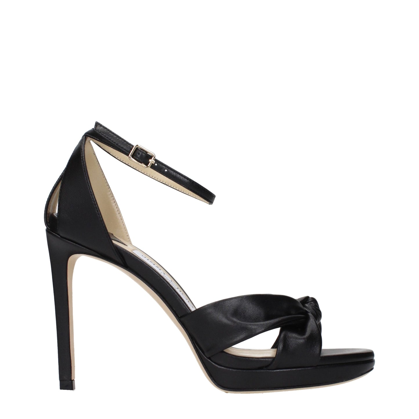 Jimmy Choo Women's Leather Platform Sandals - Black