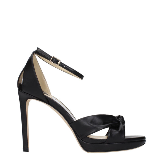 Platform Sandals by Jimmy Choo for women in leather black features an effortlessly chic silhouette from the Women's Leather Platform Sandals collection, showcasing a effortlessly chic platform and elegant .