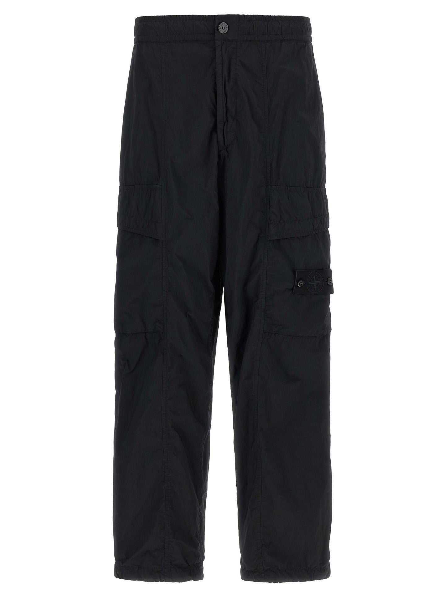Stone Island Black Polyamide Cargo Pants