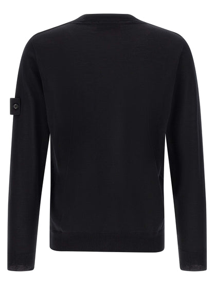 Stone Island Black Virgin Wool Cardigan