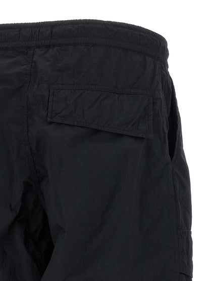 Stone Island Black Polyamide Cargo Pants