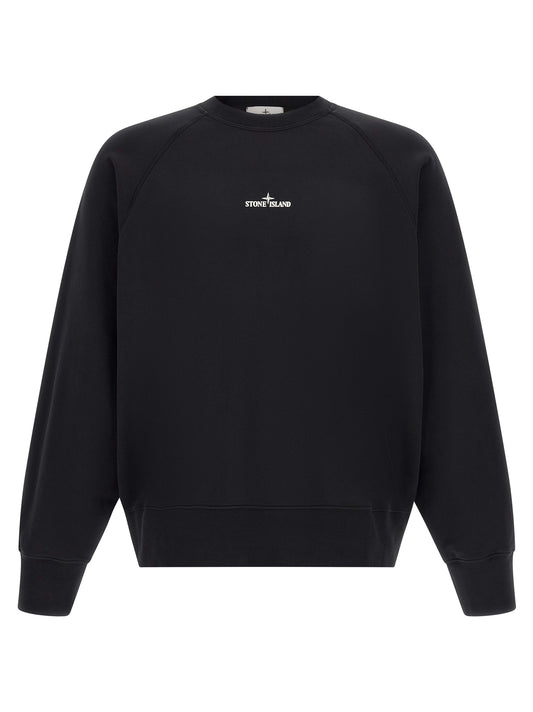 Sweatshirt by Stone Island for men in cotton black features an magnificent silhouette, showcasing a sophisticated and detail for a truly magnificent finish.