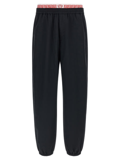 Versace Black Polyamide Joggers (Workout Pants)