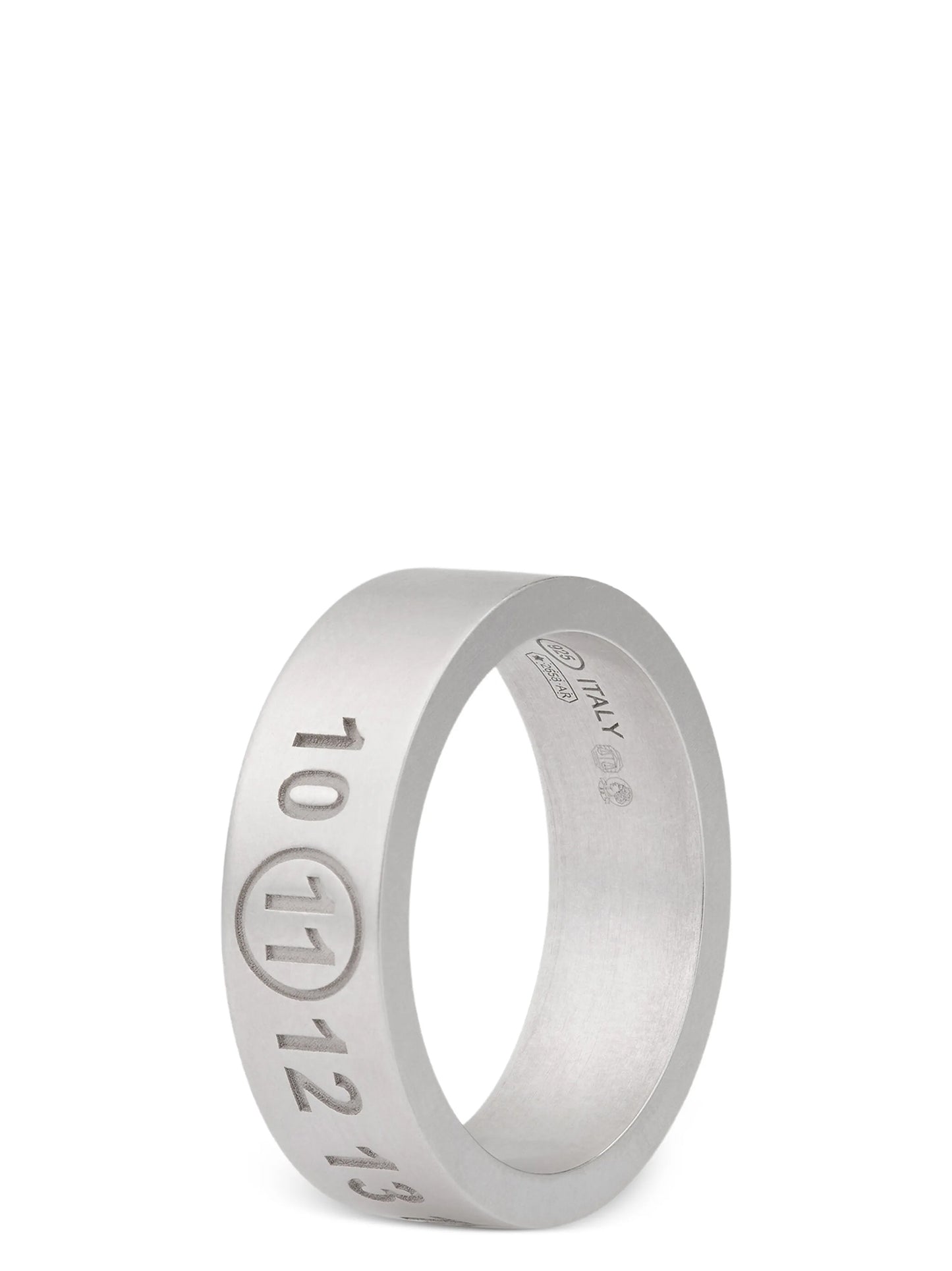 Ring by Maison Margiela for men in stretch cotton silver features a timeless design, elegantly showcasing the refined craftsmanship of the timeless Men's Silver Ring for a truly timeless aesthetic.