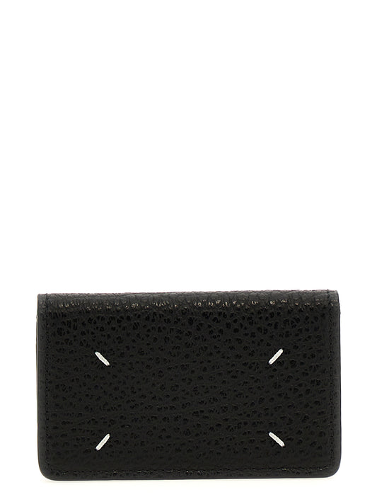 Maison Margiela Four Stitches Calfskin Leather Cardholder Card Case - Black Signature