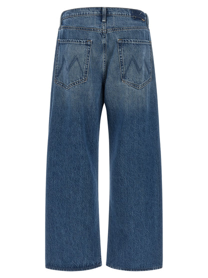 Mother Denim Blue Cotton Relaxed Fit Jeans
