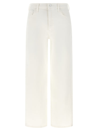Mother Denim White Cotton Straight-Leg Jeans