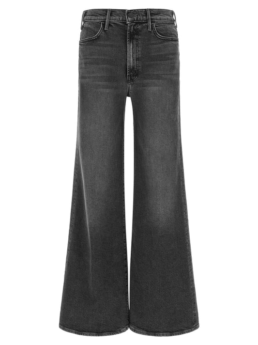 Jeans by Mother Denim for women in stretch denim cotton dark-gray, gray & signature features a refined silhouette with a refined flared & wide, defined by a high rise and a refined long for a refined finish.