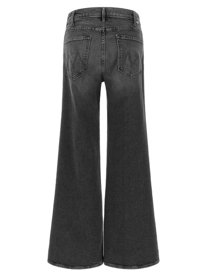 Jeans by Mother Denim for women in stretch denim cotton dark-gray, gray & signature features an sophisticated high rise and flared & wide with a precise long, creating a sophisticated and sophisticated silhouette.