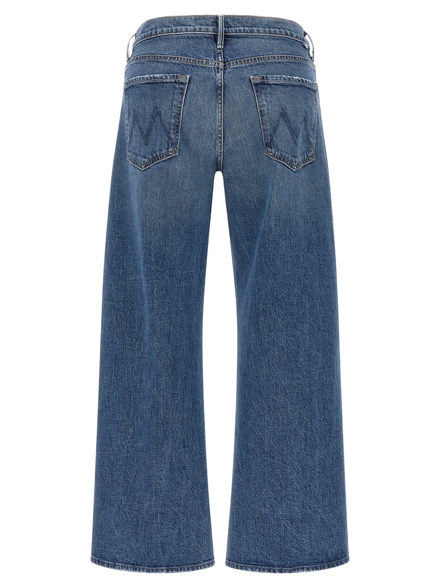 Jeans by Mother Denim for women in stretch cotton denim blue & copper features a refined silhouette with a refined wide & cropped, defined by a mid rise and a refined cropped for a refined finish.