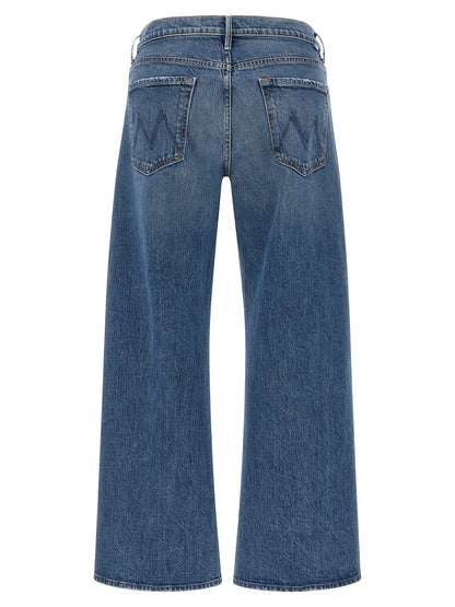 Jeans by Mother Denim for women in stretch cotton denim blue & copper features a refined silhouette with a refined wide & cropped, defined by a mid rise and a refined cropped for a refined finish.