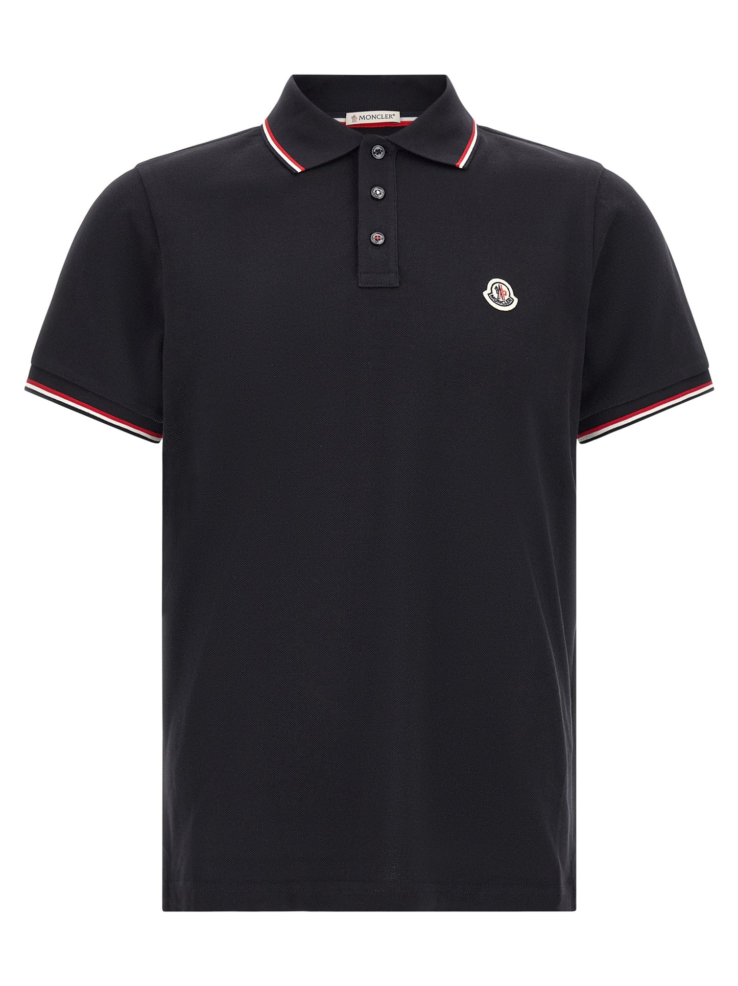 Moncler Blue Cotton Polo Shirt