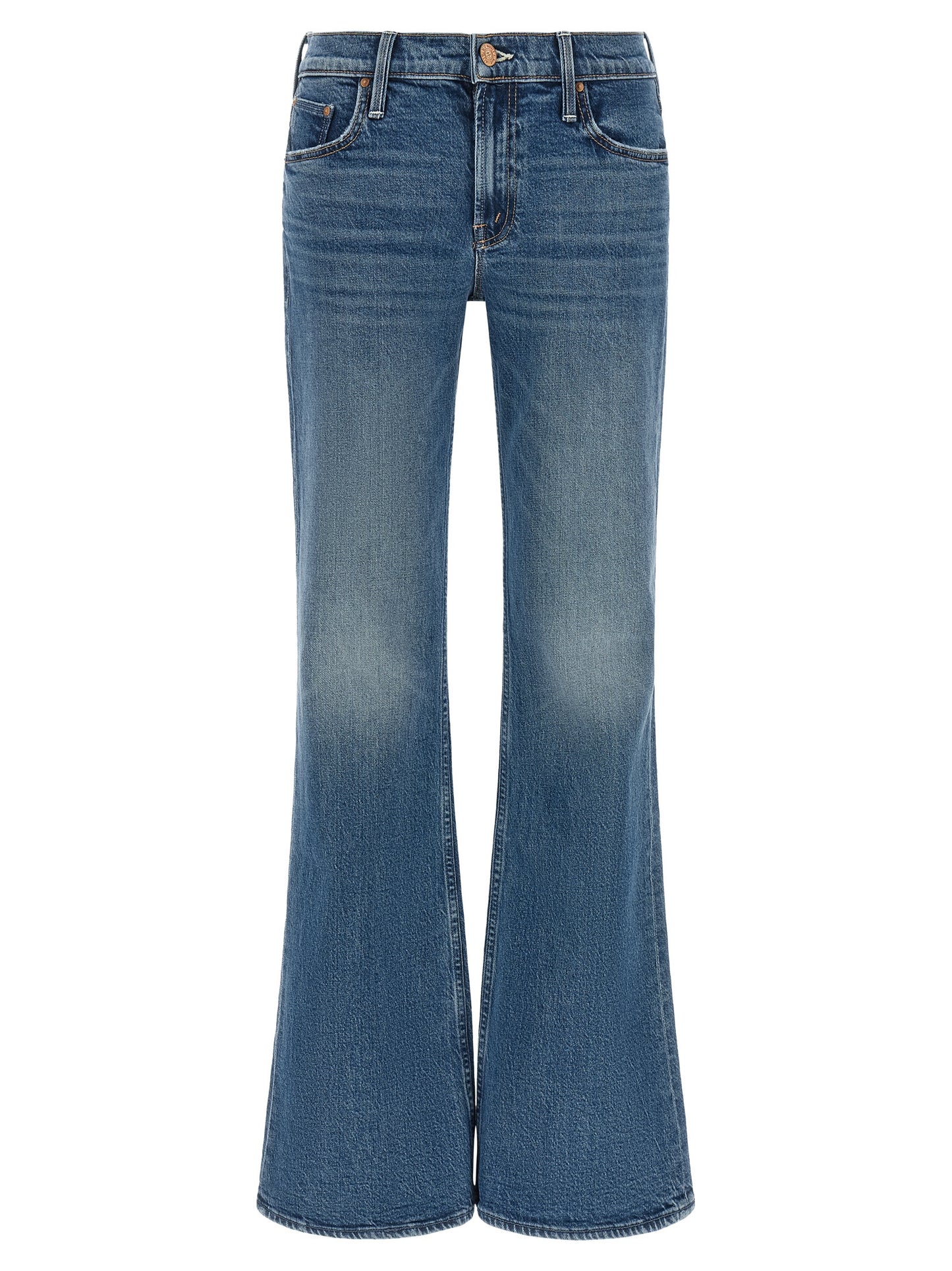 Mother Denim Blue Cotton Bootcut Jeans