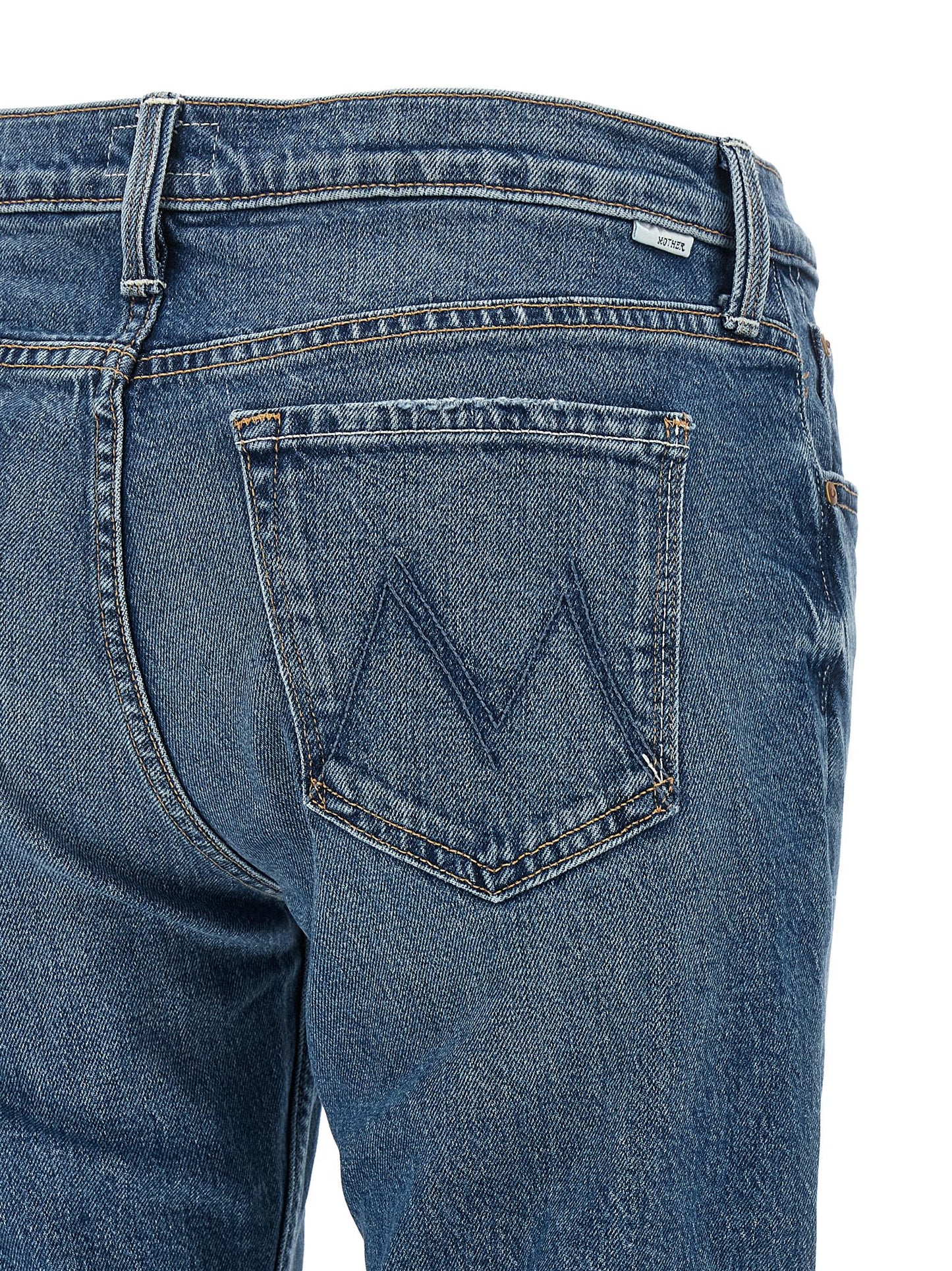 Mother Denim Blue Cotton Bootcut Jeans